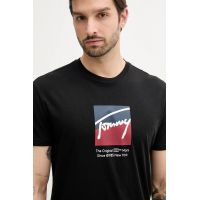 Ανδρικό T-shirt Μαύρο Tommy Jeans DM0DM21940-BDS