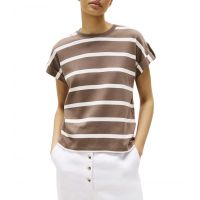 Γυναικείο Ριγέ T-shirt Καφέ Tommy Hilfiger WW0WW45628-0BL