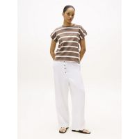 Γυναικείο Ριγέ T-shirt Καφέ Tommy Hilfiger WW0WW45628-0BL