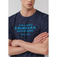Ανδρικό T-shirt Navy Μπλε S.Oliver 2161564-58D1