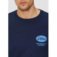 Ανδρικό T-Shirt Navy Μπλε S.Oliver 2164753-58D2