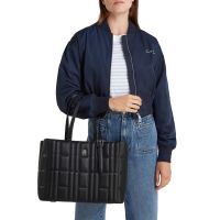 Γυναικεία TH Feminine Tote Τσάντα Μαύρη Tommy Hilfiger AW0AW17452-BDS