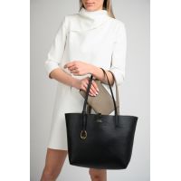 Γυναικεία Τσάντα Μαύρη Ralph Lauren 431795329001-BLK/TAUPE