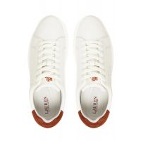 Γυναικεία Δερμάτινα Ainsley Sneakers Λευκά Ralph Lauren 802979188001-WHITE