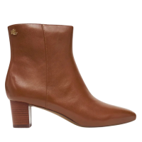 Γυναικείες Δερμάτινες Demi Μπότες Καφέ Ralph Lauren 802974503001-TAN