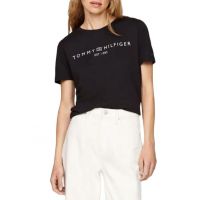 Γυναικείο Signature Logo T-shirt Μαύρο Tommy Hilfiger WW0WW40276-BDS