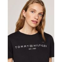 Γυναικείο Signature Logo T-shirt Μαύρο Tommy Hilfiger WW0WW40276-BDS