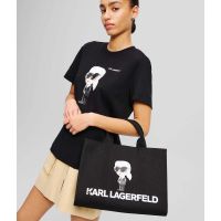 Γυναικεία Ikon Karl Square Tote Τσάντα Μαύρη Karl Lagerfeld A2W50047-999 BLACK