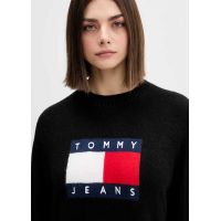 Γυναικείο Πλεκτό Φόρεμα Μαύρο Tommy Jeans DW0DW21462-HEV