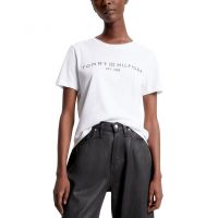 Γυναικείο Signature Logo T-shirt Λευκό Tommy Hilfiger WW0WW40276-YCF