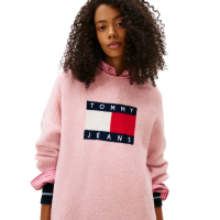 Γυναικείο Πλεκτό Φόρεμα Ροζ Tommy Jeans DW0DW21462-T08