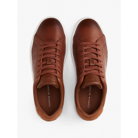 Ανδρικά Δερμάτινα Sneakers Καφέ Tommy Hilfiger FM0FM05729-GVI