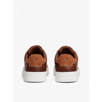 Ανδρικά Δερμάτινα Sneakers Καφέ Tommy Hilfiger FM0FM05729-GVI