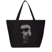 Γυναικεία Ikon Rhinestone Shopper Τσάντα Μαύρη Karl Lagerfeld A3W50016-999 BLACK
