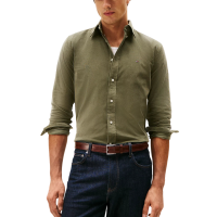 Ανδρικό Κοτλέ Πουκάμισο Χακί Tommy Hilfiger MW0MW40486-PLI