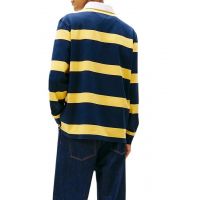 Ανδρικό Rugby Polo Ριγέ Κίτρινο  Tommy Jeans DM0DM22074-ZFQ