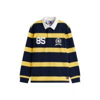 Ανδρικό Rugby Polo Ριγέ Κίτρινο  Tommy Jeans DM0DM22074-ZFQ