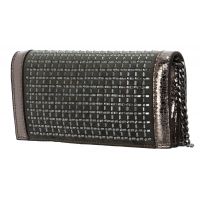 Γυναικείο Gilded Glamour Βραδινό Τσαντάκι Γκρι Guess HWCM8777710-PEWTER