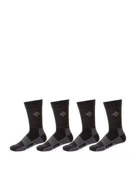 Unisex Κάλτσες 4 Τεμαχίων Μαύρες Columbia C1179B-BLACK