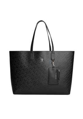 Γυναικεία TH Monogram Τσάντα Tote Μαύρη Tommy Hilfiger AW0AW17687-BDS