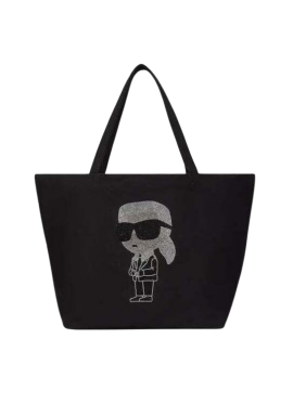 Γυναικεία Ikon Rhinestone Shopper Τσάντα Μαύρη Karl Lagerfeld A3W50016-999 BLACK