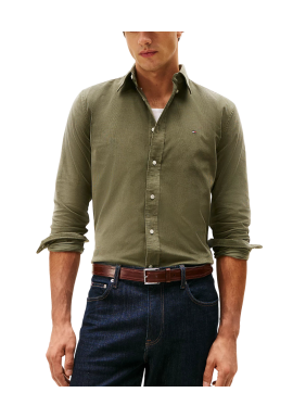 Ανδρικό Κοτλέ Πουκάμισο Χακί Tommy Hilfiger MW0MW40486-PLI
