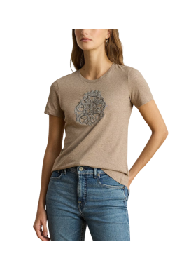 Γυναικείο Katlin T-shirt Μπεζ Ralph Lauren 200980286001-BEIGE HTR