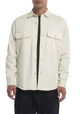 Ανδρικό Overshirt Εκρού Royal Denim SKIVE5140-PANNA