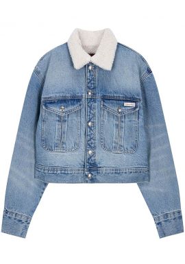 Γυναικείο Sherpa Τζιν Μπουφάν Γαλάζιο Calvin Klein LV047D736G-YYE
