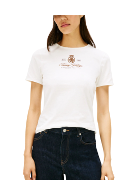 Γυναικείο T-shirt Λευκό Tommy Hilfiger WW0WW47316-YBL