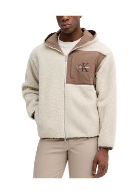 Ανδρική Sherpa Ζακέτα Μπεζ Calvin Klein LV04RD218G-67U