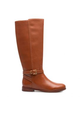 Γυναικείες Δερμάτινες Brooke II Μπότες Καφέ Ralph Lauren 802974383001-LAUREN TAN
