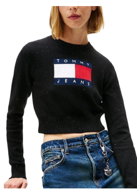 Γυναικείο Πουλόβερ Μαύρο Tommy Jeans DW0DW21690-BDS