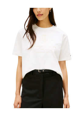 Γυναικείο T-shirt Λευκό Tommy Hilfiger WW0WW46118-YBL