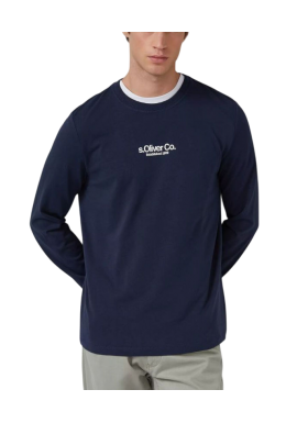 Ανδρικό Μακρυμάνικο T-shirt Navy Μπλε S.Oliver 2169157-59D1