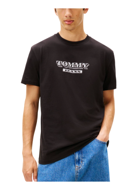 Ανδρικό T-shirt Μαύρο Tommy Jeans DM0DM22322-BDS