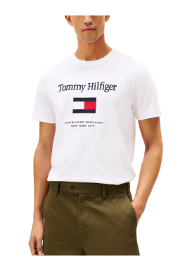 Ανδρικό T-shirt Λευκό Tommy Hilfiger MW0MW42736-YBR