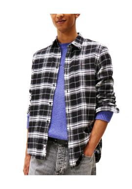 Ανδρικό Καρό Πουκάμισο Μαύρο Tommy Jeans DM0DM22024-BDS