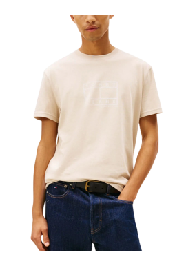 Ανδρικό T-shirt Μπεζ Tommy Jeans DM0DM22317-ABY