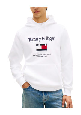 Ανδρικό Φούτερ Λευκό Tommy Hilfiger MW0MW42735-YBR