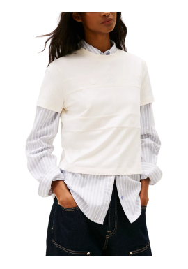 Γυναικείο T-shirt Εκρού Tommy Jeans DW0DW22539-YBH