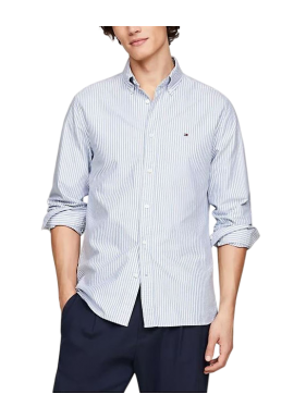 Ανδρικό Ριγέ Πουκάμισο Μπλε Tommy Hilfiger MW0MW36238-0A8