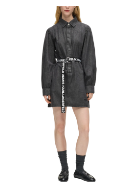 Γυναικείο Τζιν Φόρεμα Μαύρο Karl Lagerfeld Jeans B1W13038-1BJ WASHED BLACK