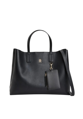 Γυναικεία TH Icon Satchel Τσάντα Μαύρη Tommy Hilfiger AW0AW18723-BDS