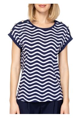 Γυναικείο Milena T-shirt Μπλε Heavy Tools T17079-WAVY