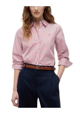 Γυναικείο Ριγέ Πουκάμισο Ροζ Tommy Hilfiger WW0WW51155-0FC