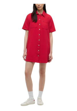 Γυναικείο Φόρεμα-Πουκαμίσα Κόκκινο Tommy Jeans DW0DW22847-XK9