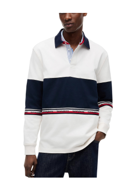 Ανδρική Μακρυμάνικη Polo Μπλούζα Off White Tommy Jeans DM0DM23161-YBH