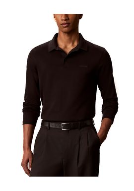 Ανδρικό Μακρυμάνικο Polo Μαύρο Calvin Klein LV04LH240G-UB1