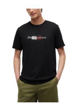 Ανδρικό T-shirt Μαύρο Tommy Hilfiger MW0MW43226-BDS